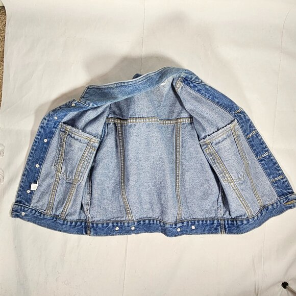 Montana Blues Denim Blue Jean Vest Women's Juniors Size Large Cotton - Picture 4 of 5